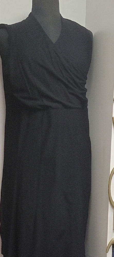 Eileen Fisher Black Halter Sheath Maxi Dress